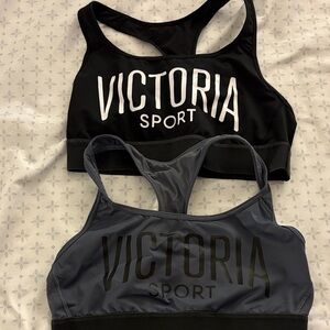 Victoria's Secret Black and Gray Racerback Bras